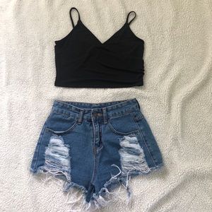 Distressed Demin Shorts